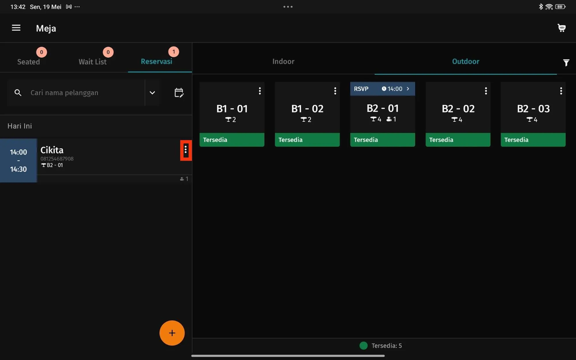 6 Membuat Reservasi pada Accurate POS